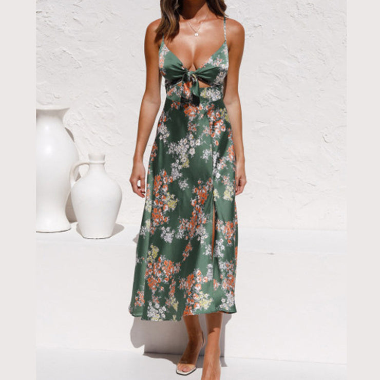 Dreamers Midi Dress - Green Floral