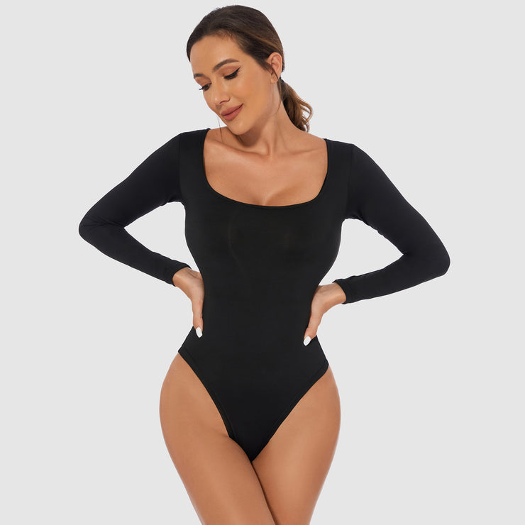 Long Sleeve Thong Bodysuit