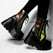 Women's Lace-Up Platform Boots