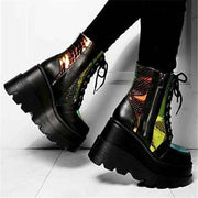 Women's Lace-Up Platform Boots