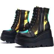 Women's Lace-Up Platform Boots