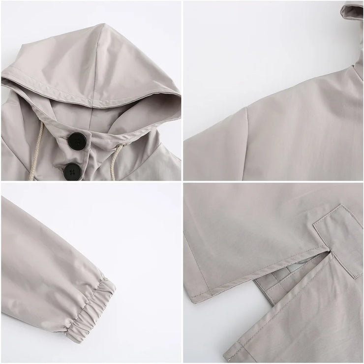 Windbreaker Trench Hoodies