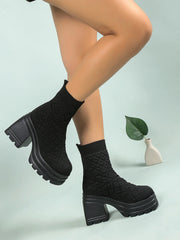 Women’s Chunky Knitted Sock Boots