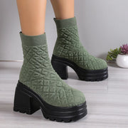 Women’s Chunky Knitted Sock Boots