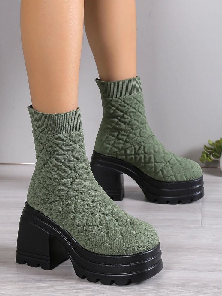 Women’s Chunky Knitted Sock Boots