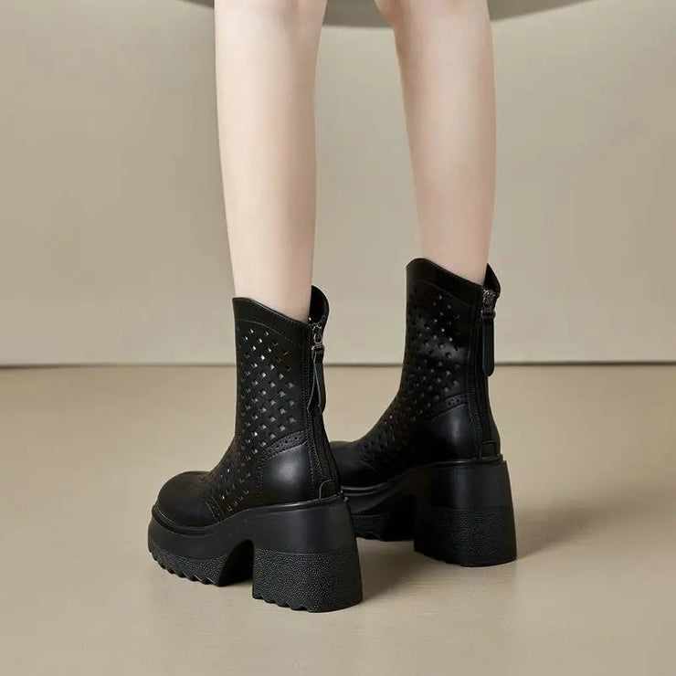 Air Mesh Platform Boots