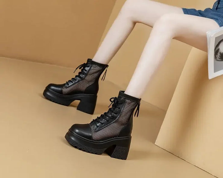 Breathable Mesh Casual Ankle Boots