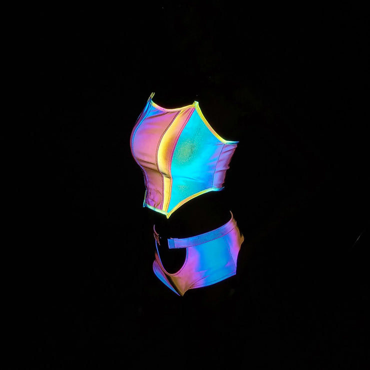 Rainbow Color Reflective Tank Top