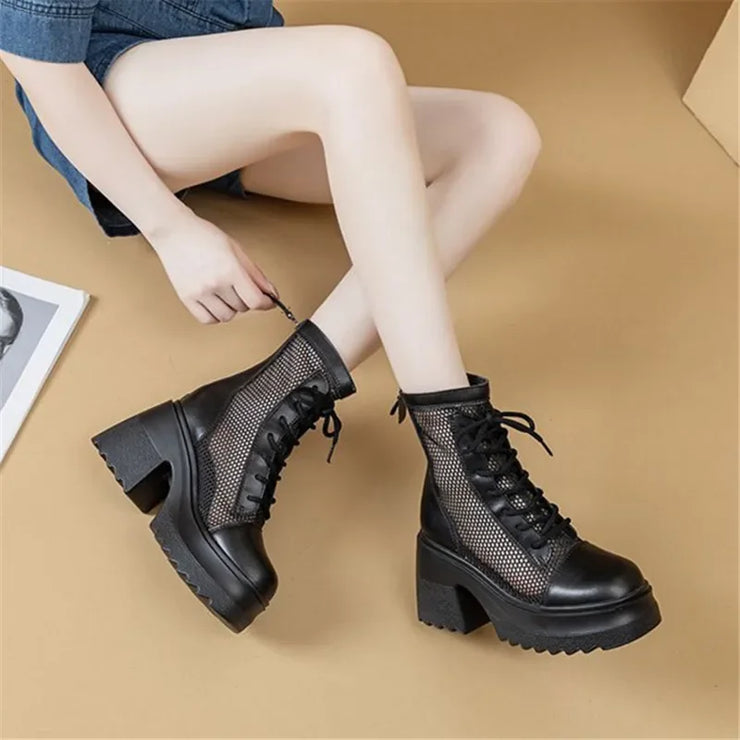 Breathable Mesh Casual Ankle Boots