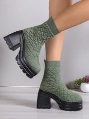 Women’s Chunky Knitted Sock Boots