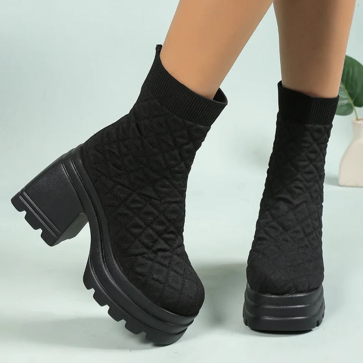 Women’s Chunky Knitted Sock Boots