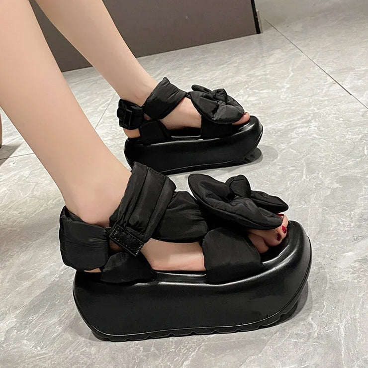 Butterfly Knot Platform Sandals