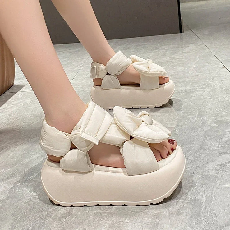 Butterfly Knot Platform Sandals