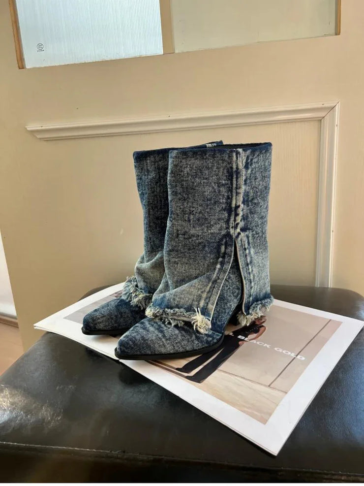 Outlaw Denim Cowboy Boots