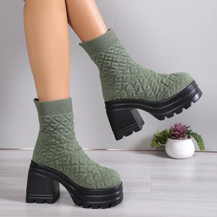 Women’s Chunky Knitted Sock Boots