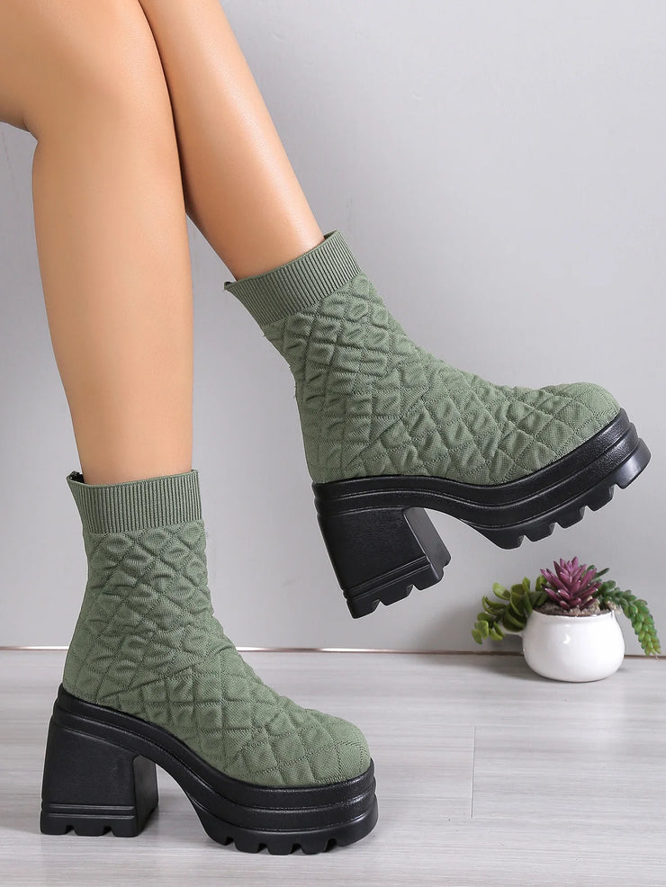 Women’s Chunky Knitted Sock Boots