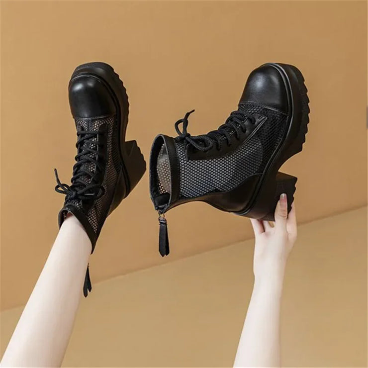 Breathable Mesh Casual Ankle Boots