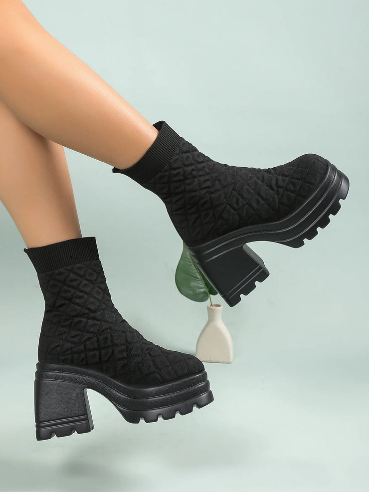 Women’s Chunky Knitted Sock Boots