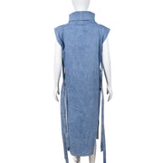 Frager Hollow Out Denim Dress