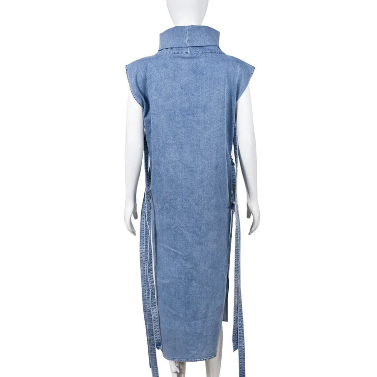 Frager Hollow Out Denim Dress