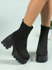 Women’s Chunky Knitted Sock Boots