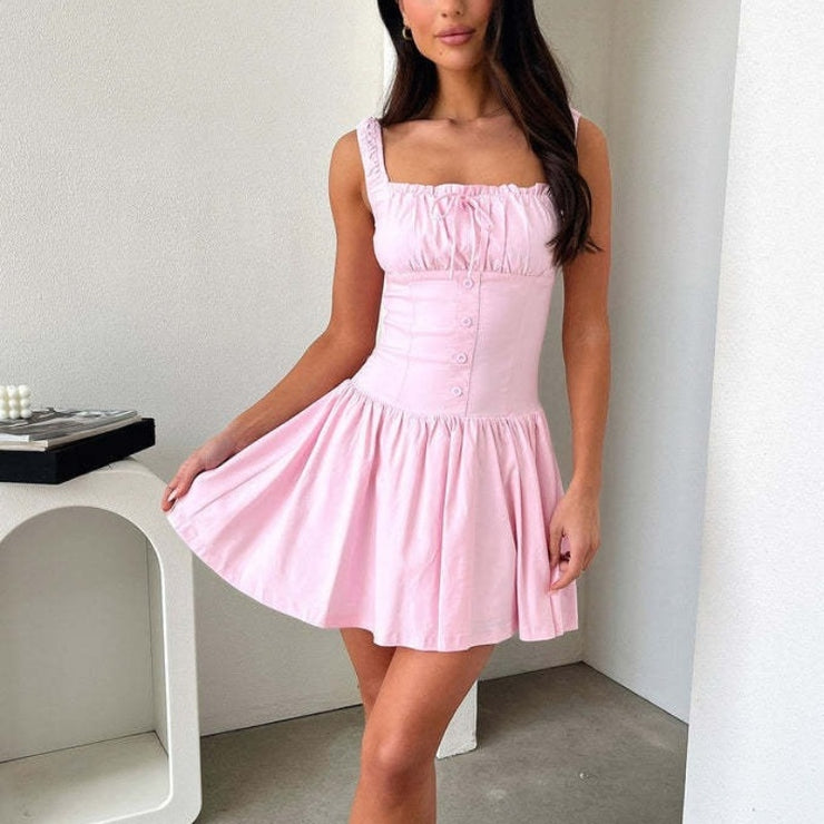 Christa Ruffle Mini Dress