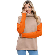 Herbst Trend Atemberaubender Color Block Pullover